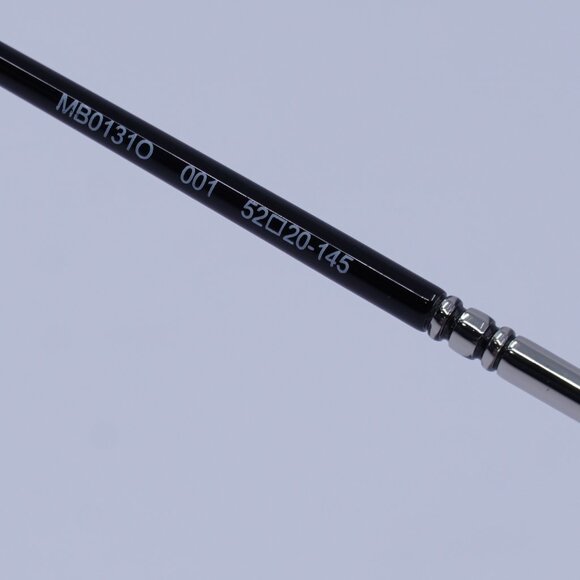 Montblanc MB0131O 001 Eyeglasses Silver/Black 52mm Rectangle Frame - Picture 7 of 11